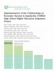 Research paper thumbnail of Implementation of the Collaborating on Economic Success in Appalachia (COESA) High School-Higher Education Alignment Project