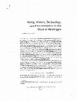 Research paper thumbnail of Being History Technology and Extermination in the Work of Heidegger JHP