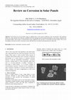 Research paper thumbnail of Review on Corrosion in Solar Panels