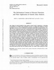 Research paper thumbnail of The Information Content of Discrete Functions and Their Application in Genetic Data Analysis