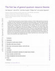 Research paper thumbnail of The first law of general quantum resource theories