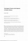 Research paper thumbnail of Technologies of Empire and the Rejection of Warfare’s Refrains: A Review of Caren Kaplan’s Aerial Aftermaths, Jennifer Terry’s Attachments to War, Inderpal Grewal’s Saving the Security State, and Lisa Parks and Caren Kaplan’s edited volume Life in the Age of Drone Warfare