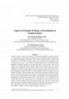 Research paper thumbnail of Aspects of Feminist Writing A Presentation of Common Issues.pdf