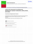 Research paper thumbnail of Large-scale assessment as professional development: teachers’ motivations, ability beliefs and values