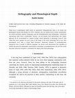 Research paper thumbnail of Orthography and phonological depth.pdf