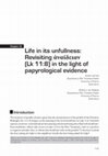 Research paper thumbnail of Life in its unfullness_Revisiting ἀναίδειαν (Lk 11_8) in the light of papyrological evidence.pdf