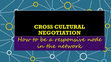 Research paper thumbnail of Cross Cultural Negotiation parallel thinking.pdf