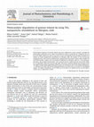 Research paper thumbnail of Photocatalytic degradation of gaseous toluene by using TiO2 nanoparticles immobilized on fiberglass cloth