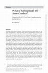 Research paper thumbnail of What is ‘Substantially the Same Conduct’?: Unpacking the ICC’s ‘First Limb’ Complementarity Jurisprudence