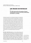 Research paper thumbnail of Eine Ökologie der Materialien - Ein E-Mail-Interview über Korrespondenz, Resonanz und Besessenheit sowie über den Nutzen, Gelehrsamkeit und Handwerk zu verbinden