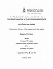 Research paper thumbnail of The Revelation of John_A description and critical evaluation of the Wirkungsgeschichte.pdf