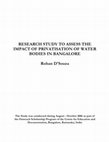 Research paper thumbnail of Research Study to Assess the Impact of Privatisation of Water Bodies in Bangalore.pdf