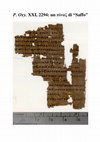 Research paper thumbnail of P. Oxy. XXI, 2294: un πίναξ di "Saffo"