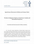 Research paper thumbnail of The Role of Indigenous Peoples in Armed Forces: Canadian and International Perspectives