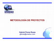 Research paper thumbnail of Metodología de proyectos