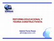 Research paper thumbnail of Reforma Educacional y Teoria Constructivista.pdf