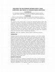 Research paper thumbnail of Relationship between supply chain competence and profile of Puducherry manufacturing industries