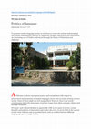 Research paper thumbnail of Politics of language.pdf