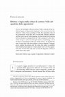 Research paper thumbnail of Retorica e logica nella critica di Lorenzo Valla del quadrato delle opposizioni (Rhetorica 37.1).pdf