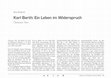 Research paper thumbnail of Rezension: Christiane Tietz: Karl Barth: Ein Leben im Widerspruch