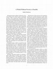 Research paper thumbnail of A World Without Poverty is Possible