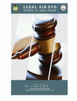 Research paper thumbnail of Legal Aid Journal of Legal Issues Vol. 1 Issue 2