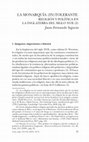 Research paper thumbnail of LA MONARQUÍA (IN)TOLERANTE