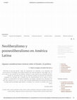 Research paper thumbnail of Neoliberalismo y posneoliberalismo en América Latina Algunas consideraciones teóricas sobre el Estado y la política