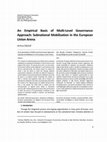 Research paper thumbnail of An Empirical Basis of Multi-Level Governance Approach: Subnational Mobilisation in the European Union Arena