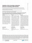 Research paper thumbnail of Analysis of the learning evaluation process of nursing staff actions