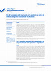 Research paper thumbnail of Uso de tecnologías de la información en la gestión de un centro de medicina integrativa especializado en adicciones