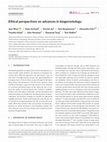 Research paper thumbnail of Ethical perspectives on advances in biogerontology