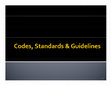 Research paper thumbnail of Codes and Standards March 2014 Slides