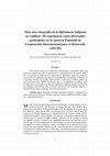 Research paper thumbnail of Para una etnografía de la diplomacia indígena en conﬂicto. Mi experiencia como observador participante en la Agencia Española de Cooperación Internacional para el Desarrollo