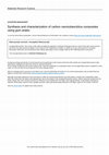 Research paper thumbnail of Synthesis and characterization of carbon nanotubes/silica composites using gum arabic