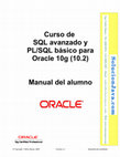 Research paper thumbnail of Curso Oracle PLSQL