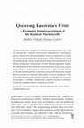 Research paper thumbnail of Queering Lucrezia's Virtú A Feminist Reinterpretation of the Radical Machiavelli