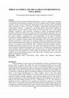 Research paper thumbnail of BIBLICAL ETHICS AND THE GLOBAL ENVIRONMENTAL WELL-BEING