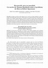 Research paper thumbnail of «Reconocido, pero no guardado». Un escrito de Thomas Buchheim sobre el problema de Dios en Robert Spaemann