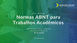 Research paper thumbnail of Normas ABNT para trabalhos academicos