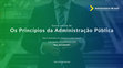 Research paper thumbnail of Os Principios da Administracao Publica