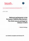 Research paper thumbnail of National parliaments in the European Stability Mechanism: The third rescue package for Greece in 2015