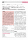 Research paper thumbnail of effects of a ppar-gamma receptor agonist and an angiotensin receptor antagonist on aortic contractile responses to alpha receptor agonists in diabetic and/or hypertensive rats