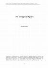 Research paper thumbnail of The emergence of genes