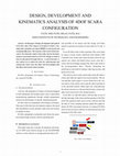 Research paper thumbnail of DESIGN, DEVELOPMENT AND KINEMATICS ANALYSIS OF 4DOF SCARA CONFIGURATION