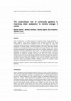 Research paper thumbnail of The underutilized role of community gardens in improving cities' adaptation to climate change: A review