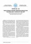 Research paper thumbnail of CONSEIL INTERNATIONAL DES MACHINES A COMBUSTION INTERNATIONAL COUNCIL ON COMBUSTION ENGINES PAPER NO.: 85 TWO-STROKE ENGINE EMISSION REDUCTION TECHNOLOGY: STATE-OF-THE-ART