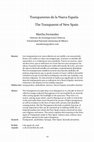 Research paper thumbnail of Martha Fernández, "Transparentes de la Nueva España"