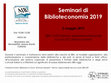 Research paper thumbnail of Seminari Biblioteconomia 2019 - Iommi