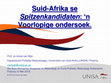 Research paper thumbnail of Suid-Afrika se Spitzenkandidaten: 'n Voorlopige ondersoek